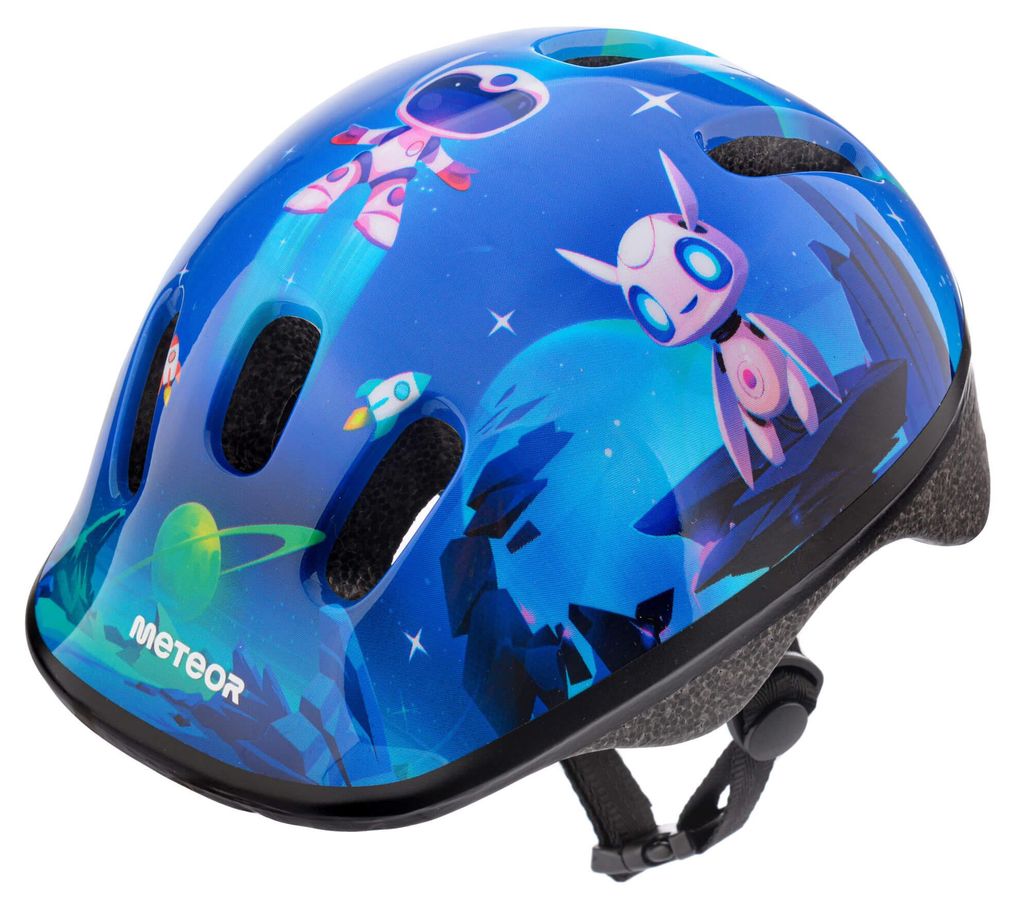 Meteor - Kinder Alien - Fahrradhelm - PVC, EPS-Schaum PP5843 (44 cm - 48 cm) (Dunkles Marineblau)