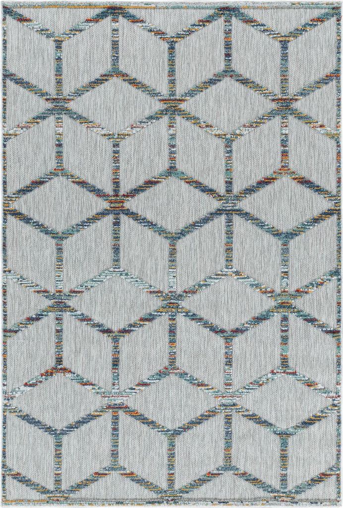 Carpetsale24 Outdoor Teppich Wetterfest für Terasse Balkon Küche Teppich Wasserfest Aussenteppich Mehrfarbig Hoch-Tief Effekt, Grösse: 240x340 cm