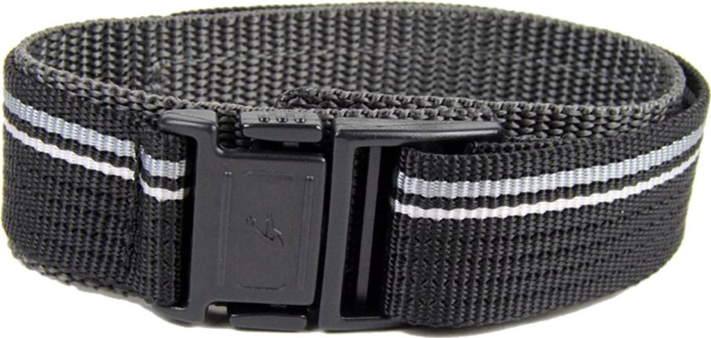 Casio Ersatzband 20mm Textil Klett Durchzugsband schwarz-Grau BG-3003V