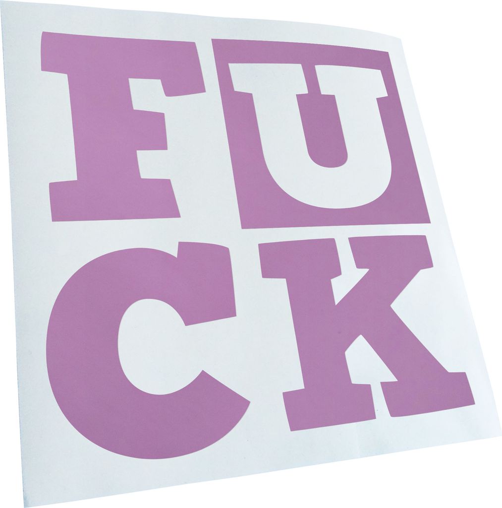 Kiwistar - Autoaufkleber - f... Schriftzug - Flieder - 24x12cm - Aufkleber für Auto, Laptop, Fahrrad, LKW, Motorrad mehrfarbig JDM Decal Racing