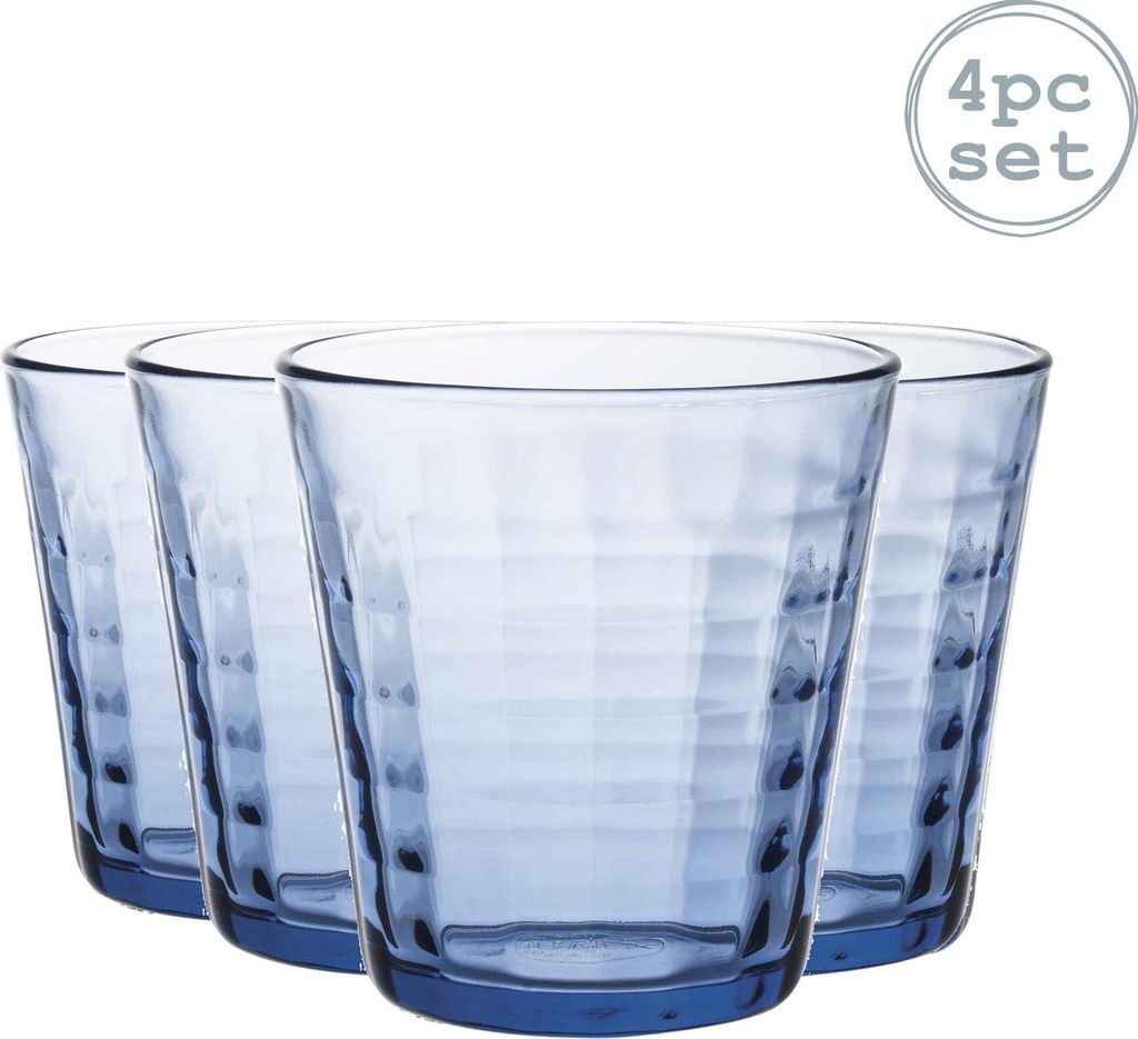 Duralex Prisme Marine Tumbler Blau 9 oz/270 ml – 4 Stück | Produktbild 