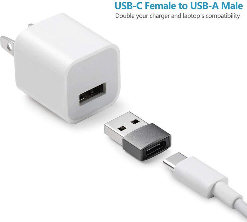 2x USB 2.0 auf USB C Adapter Konverter Laden Daten Apple Huawei iPhone 15 Pro