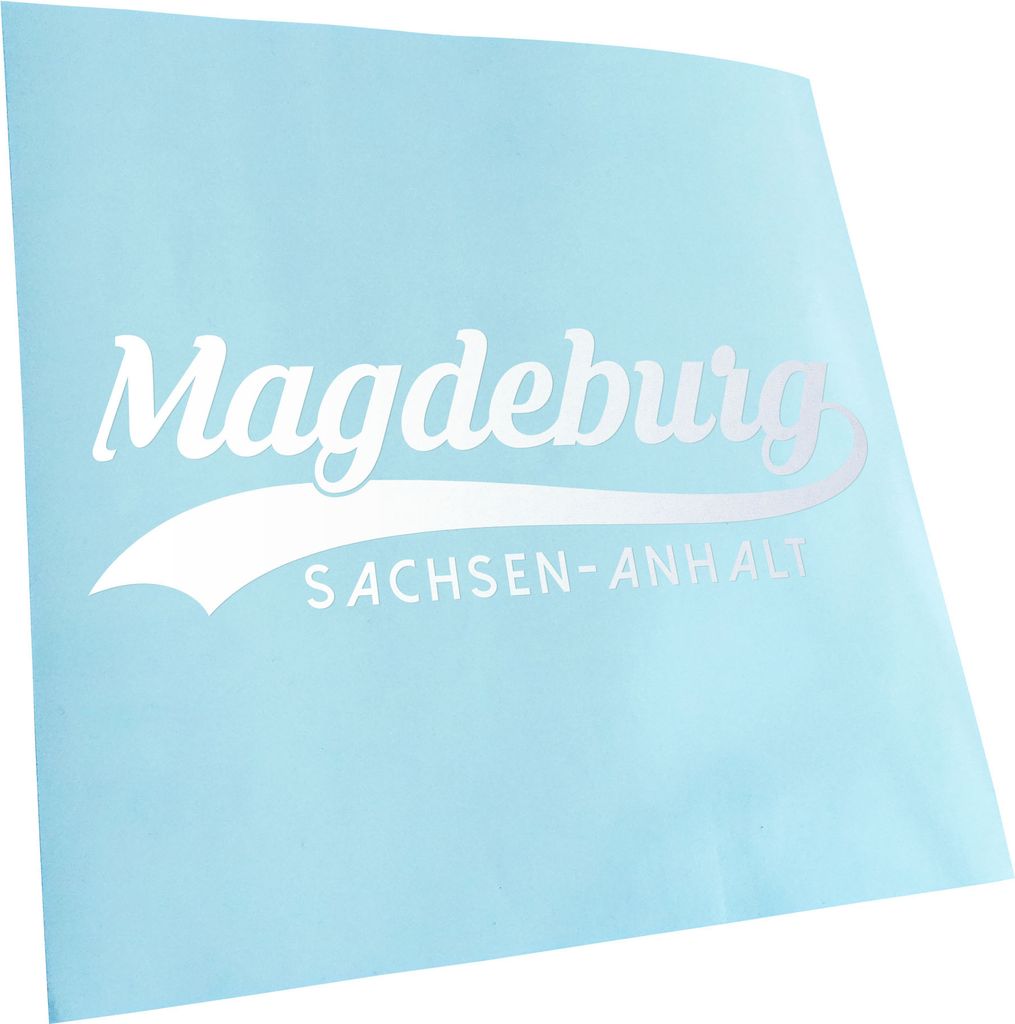 Kiwistar - Autoaufkleber - Magdeburg Sachsen-Anhalt - Gold - 30x10cm - Aufkleber für Auto, Laptop, Fahrrad, LKW, Motorrad mehrfarbig JDM Decal Racing