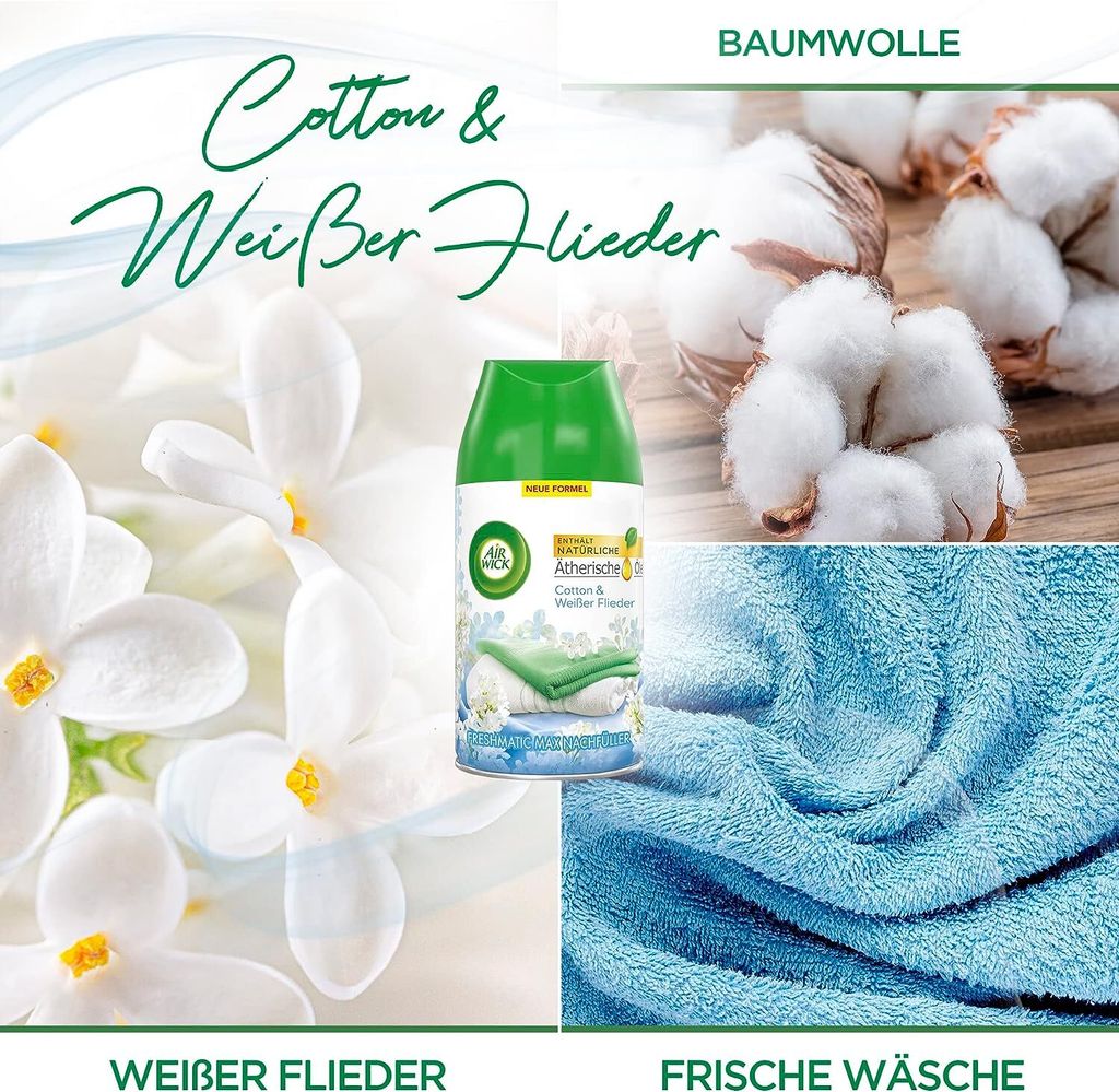 Air Wick Freshmatic Max Nachfüller Baumwolle&Weißer Flieder
