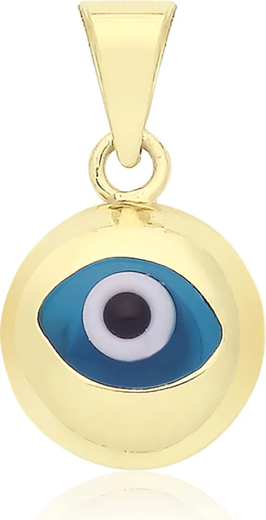 Pendentif œil de Protection pour Femme en Or 9K - Bijou Porte-bonheur Chic