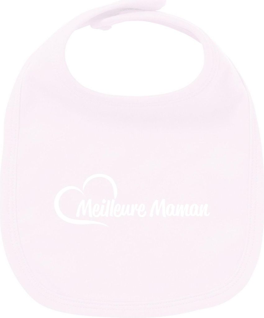 Huuraa Unisex Babylatz Meilleure Maman Cœur Geschenk Babypink Baumwolle Meilleure Maman Mitbringsel