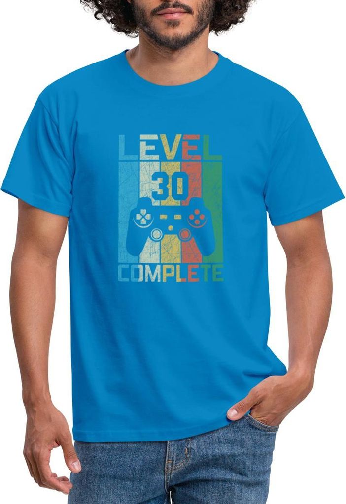 Spreadshirt 30. Geburtstag Level 30 Complete Männer T-Shirt, 3XL, Royalblau