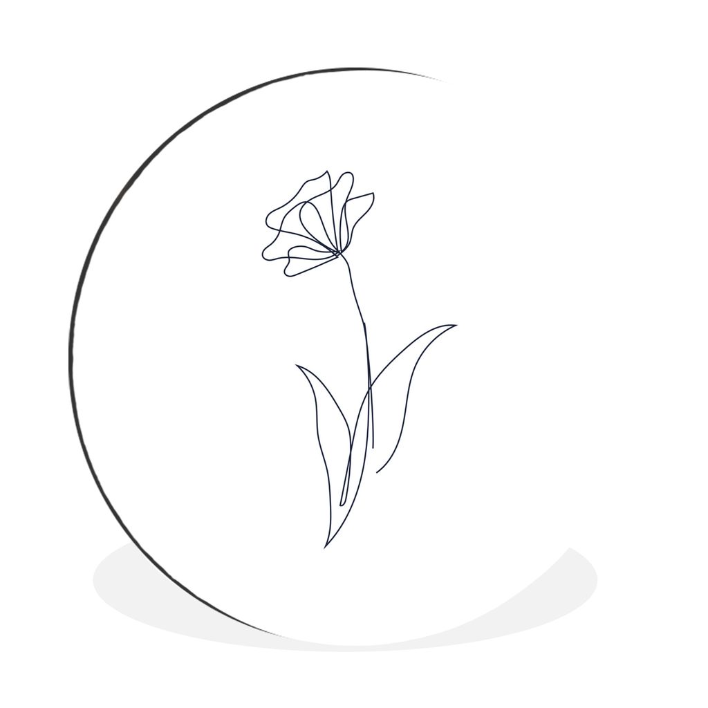 MuchoWow Aluminium Wandkreis Blume - Narzisse - Botanisch Ø 90 cm Wanddeko Modern Wohnzimmer - Mauerkreis - Wandbilder - Runde Bild - Bild aus A...