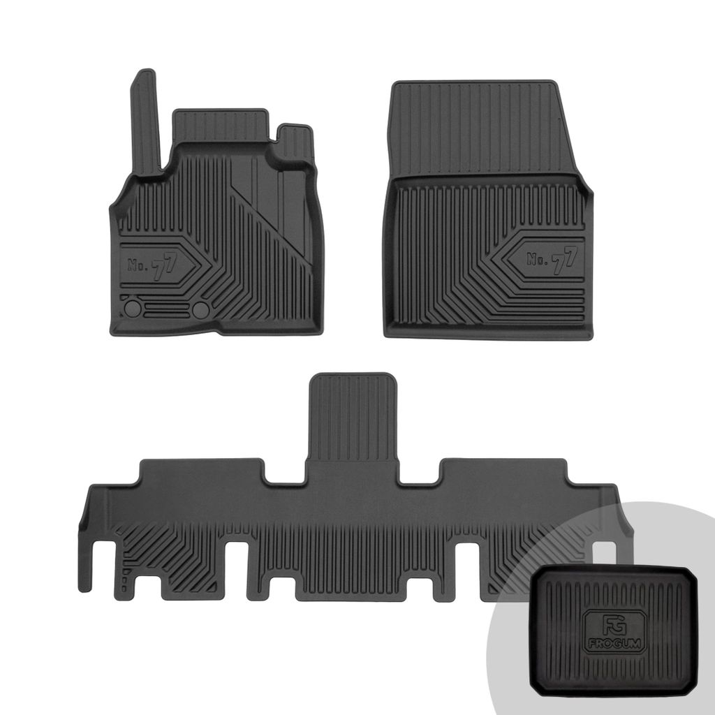FROGUM No.77 Gummimatten Ganzjahresset von Auto Fußmatten Autofussmatten für Renault Espace IV 2002-2014
