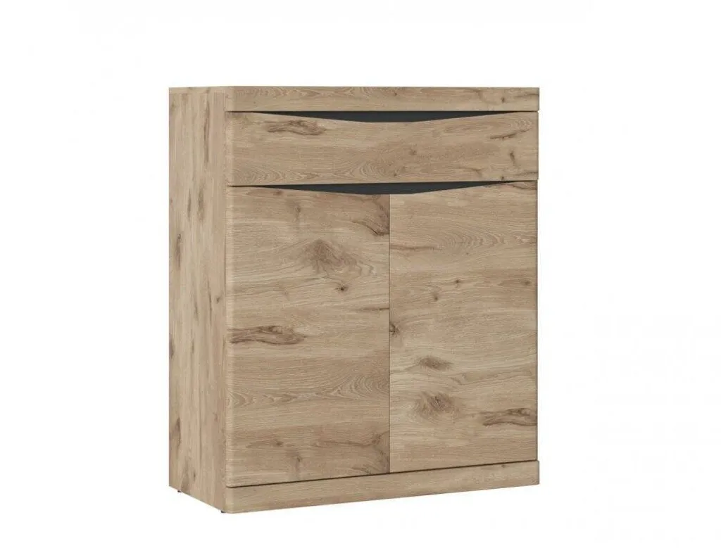 Commode Twist design scandinave en bois massif pour chambre d'adulte