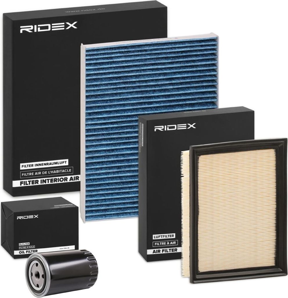 RIDEX Filterset Inspektionspaket Filtersatz für VW GOLF III (1H1) Golf IV Cabrio (1E) Golf III Cabrio (1E7) GOLF III Variant (1H5) Vento (1H2)