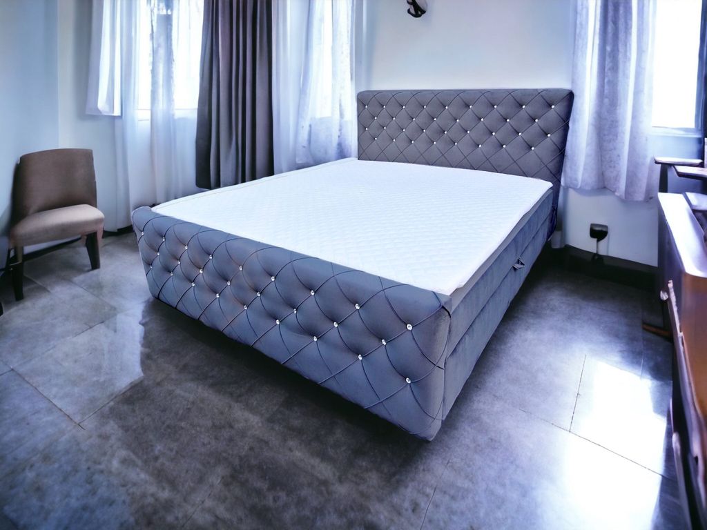 Boxspringbett mit Kristallen CARMEN II 180 x 200 cm Amor Produktbild 