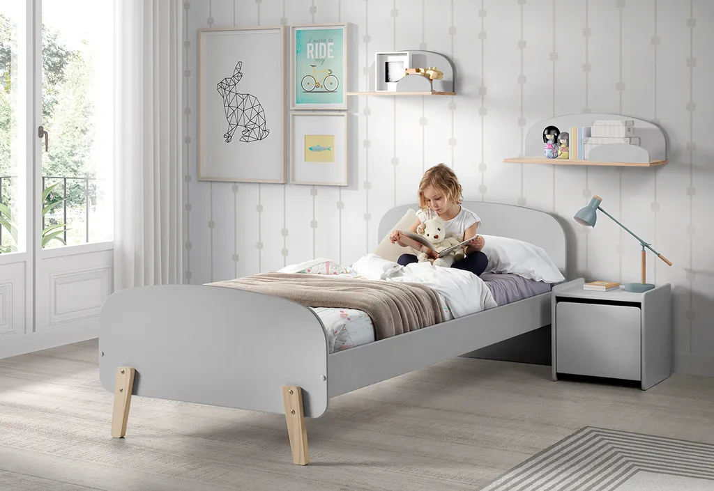 Tablette murale grise Vipack Kiddy 60 cm - Rangement mural polyvalent