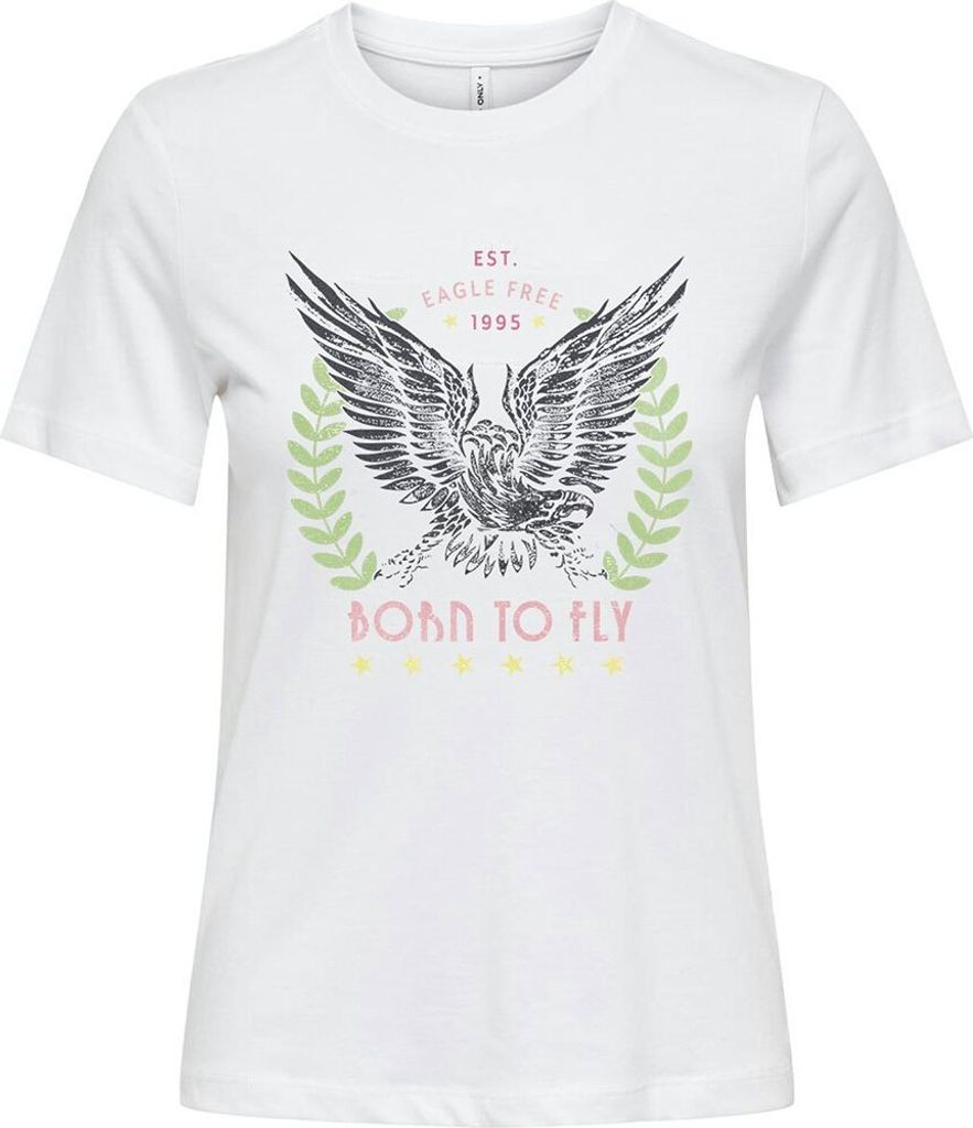Only Henny Life Reg Kurzarm-t-shirt Weiß S Frau Weiß S