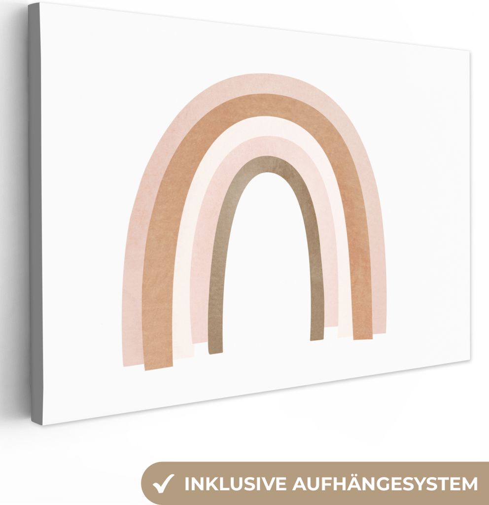 OneMillionCanvasses - Leinwandbilder - 140x90 cm, Abstrakt - Kunst - Regenbogen - Muster, Wandbilder Kunstdruck Wanddekoration - Foto auf Leinwan...