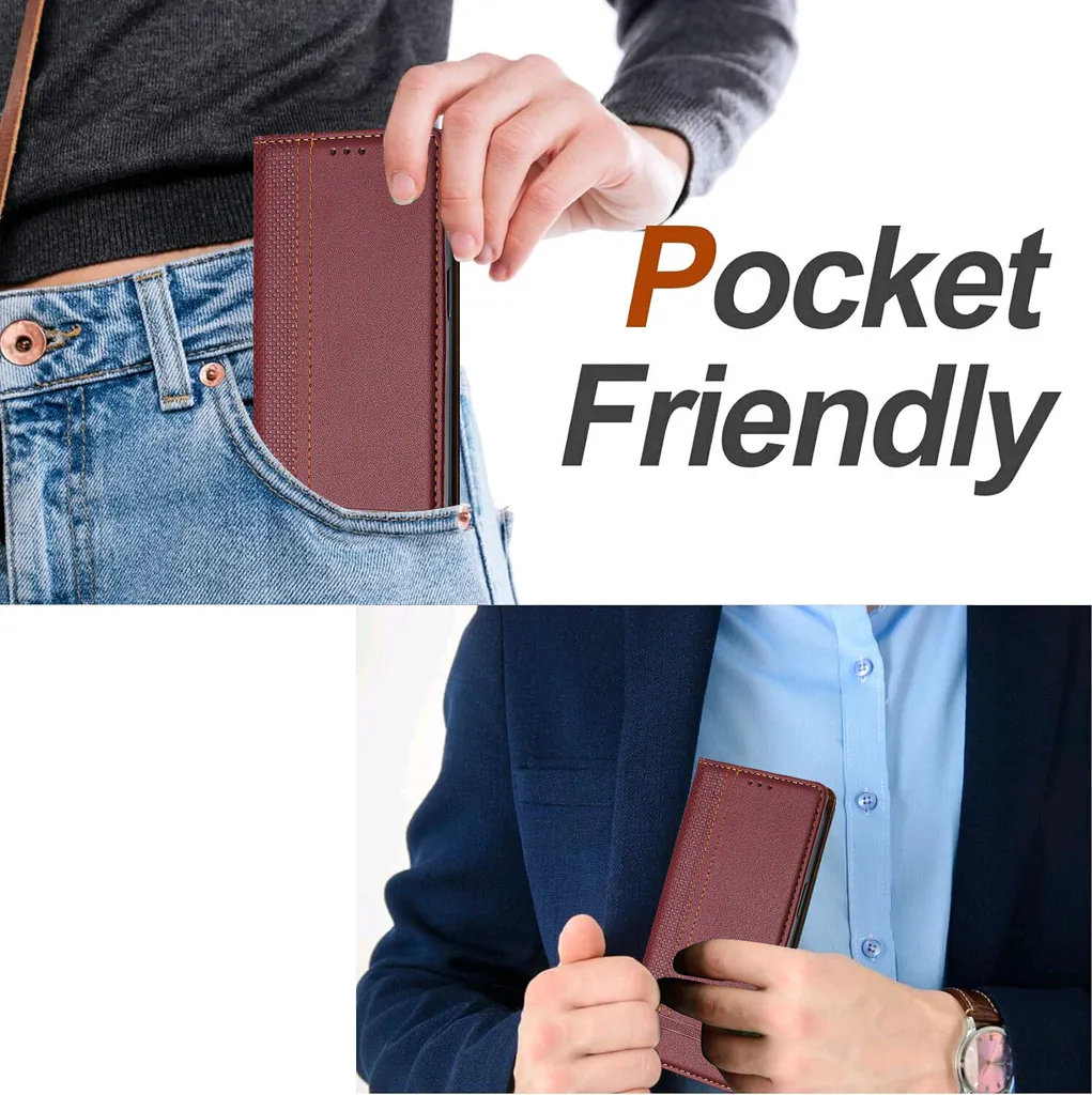 Cover Viaggio Xiaomi Redmi K70 / K70 Pro - Stand Pelle Rosso Scuro - 5