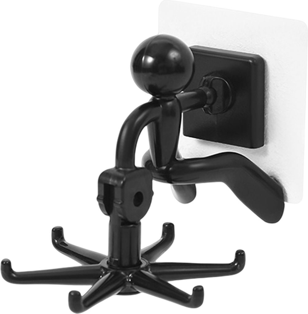 1 Set Aufhängehaken, an der Wand montierter, drehbarer Kleiderbügelhaken mit 6 Haken, stanzfrei, selbstklebender Aufbewahrungshaken für Küche u...