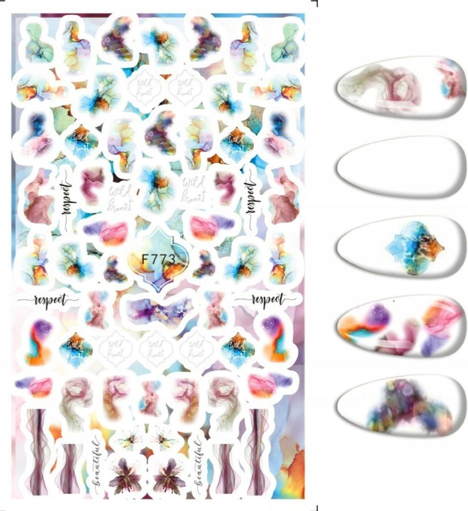 Nail Art Sticker Aquarell Designs
