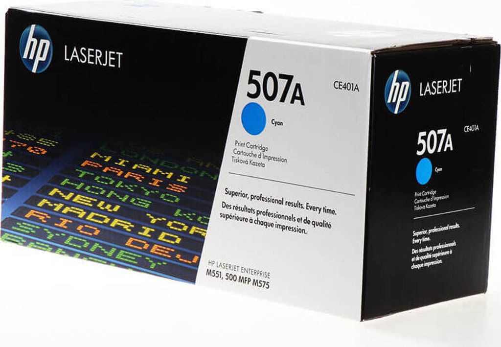 HP 507A originele blauwe tonercartridge voor LaserJet, 6000 Productafbeelding 