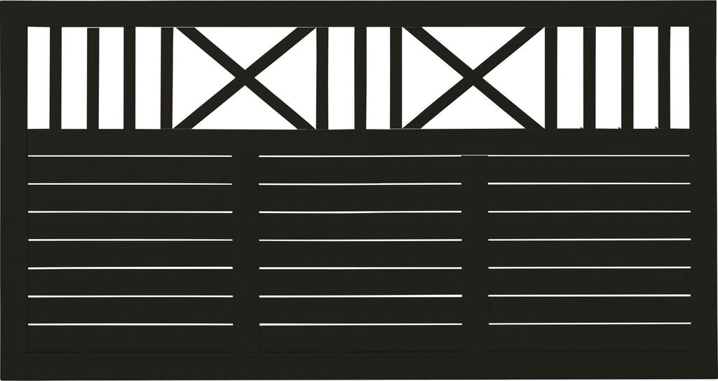 Plus Zaun Nostalgie 180 x 95 cm RAL 9005 Schwarz