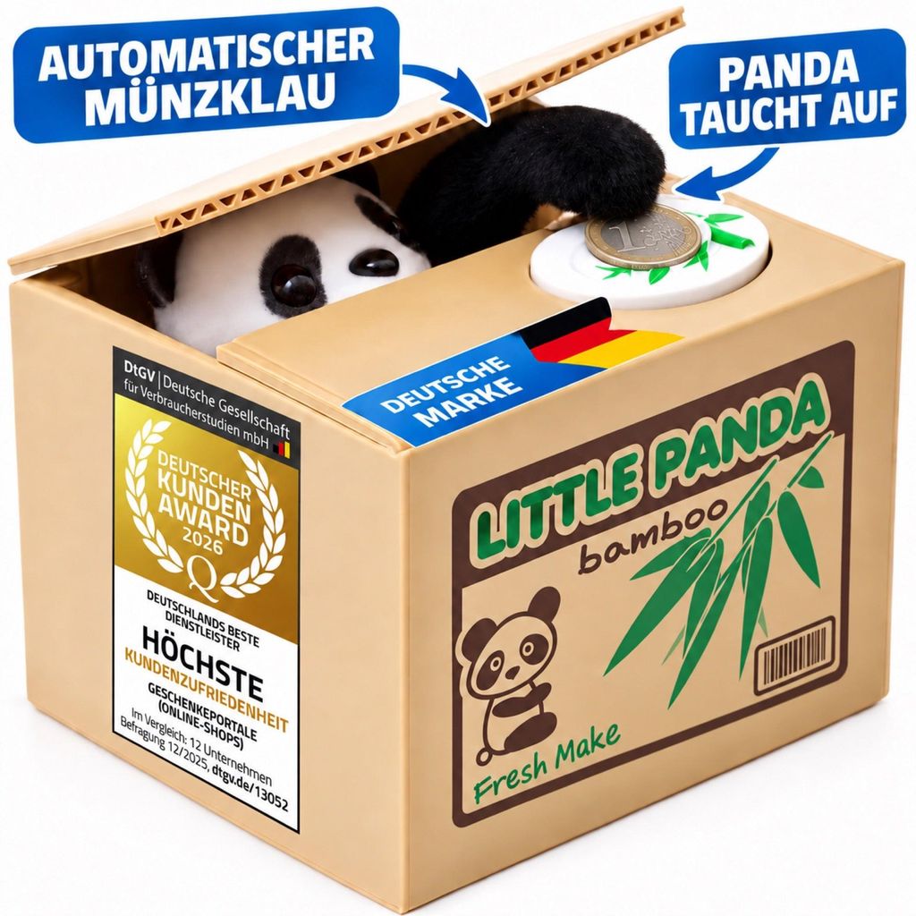 Itazura Panda Spardose für Kinder | Elektronisches Produktbild 