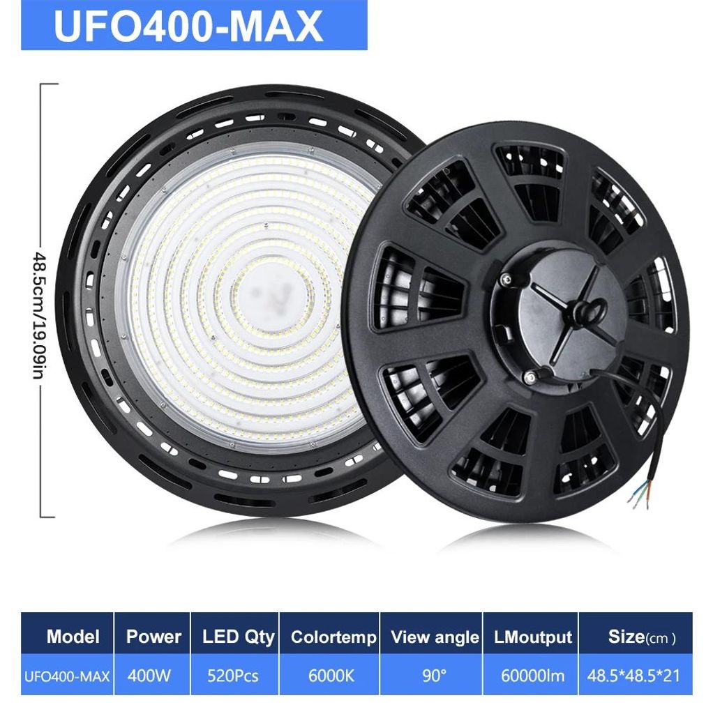 Lampe LED haute puissance - UFO 400W - Éclairage d'entrepôt Image du produit 