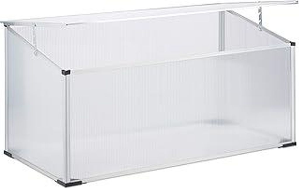 Frühbeet Alu, Stecksystem, lichtdurchlässig, UV-Schutz, Mini Gewächshaus, HxBxT: 100 x 50 x 50 cm, transparent