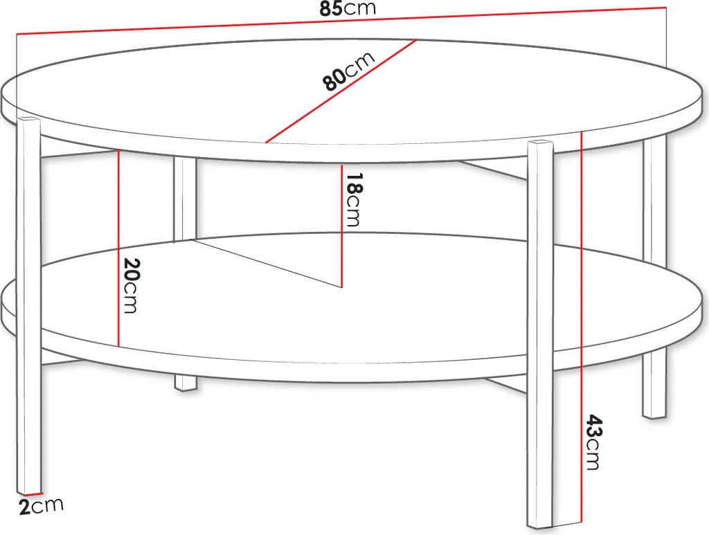 Table basse PASQUAL 2 pour salon moderne - Idéale pour vos réceptions