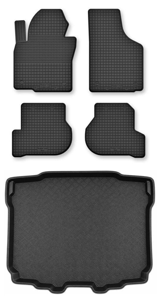 Gummimatten + Kofferraumwanne für Skoda Yeti 2009-2017 – Produktbild 