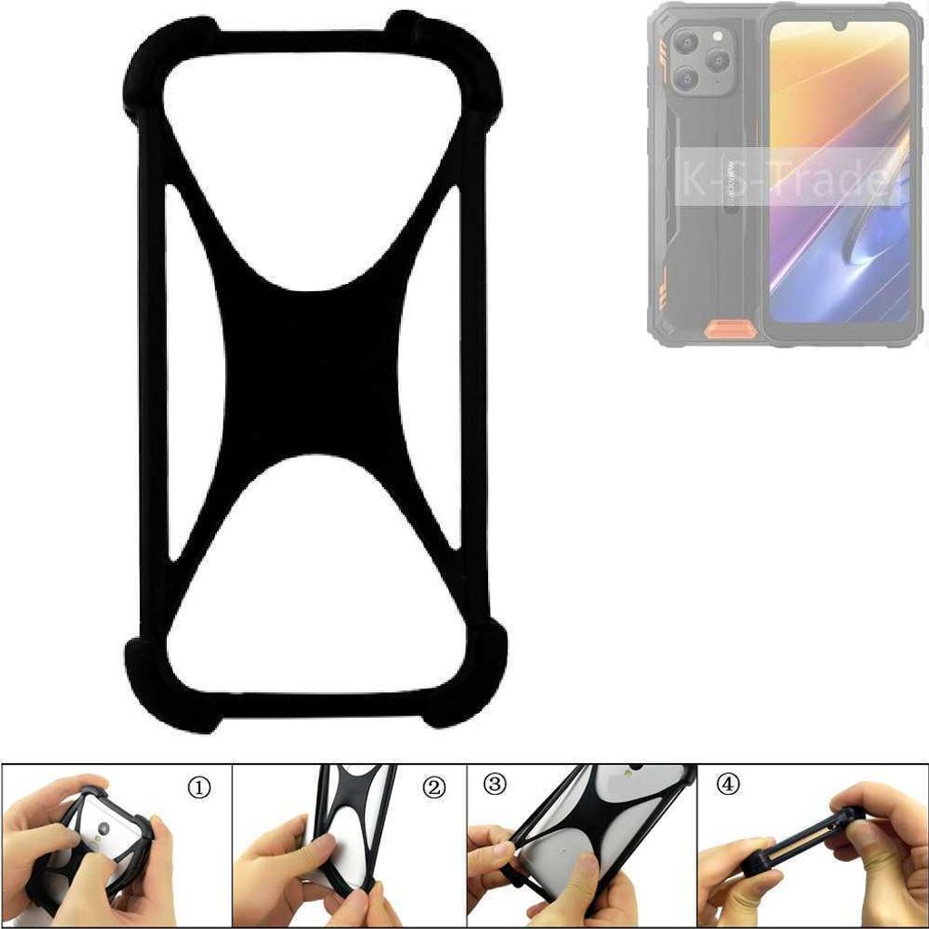 K-S-Trade Handy-Hülle Schutz-Hülle kompatibel mit Blackview BV5300 Plus Silikon Bumper TPU Softcase Smartphone Stoßschutz, schwarz