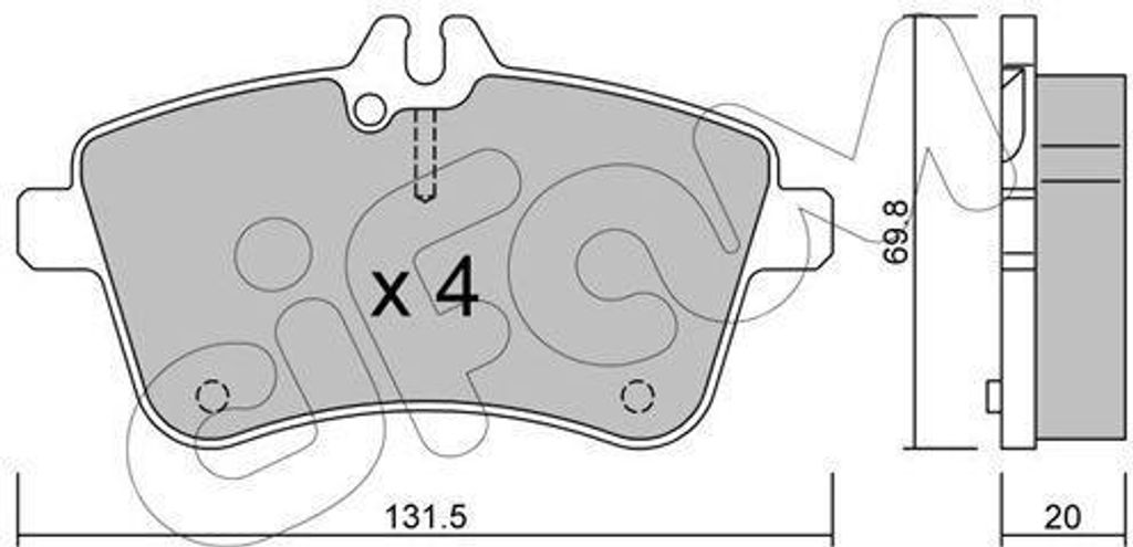 CIFAM Bremsbeläge Satz Vorne Bremsklötze passend für MERCEDES-BENZ A-Klasse (W169) 822-647-0