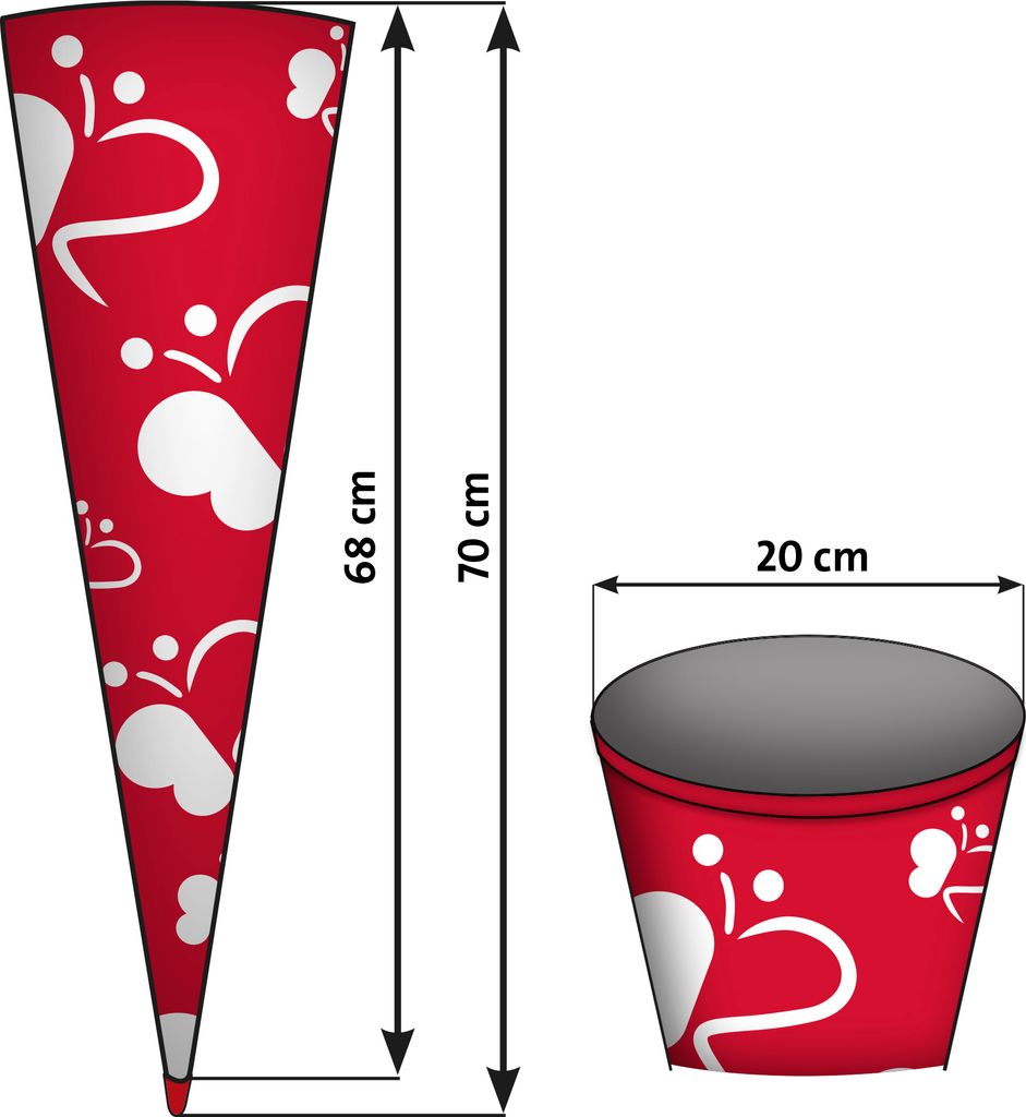 Vorlage Schultute 70 Cm