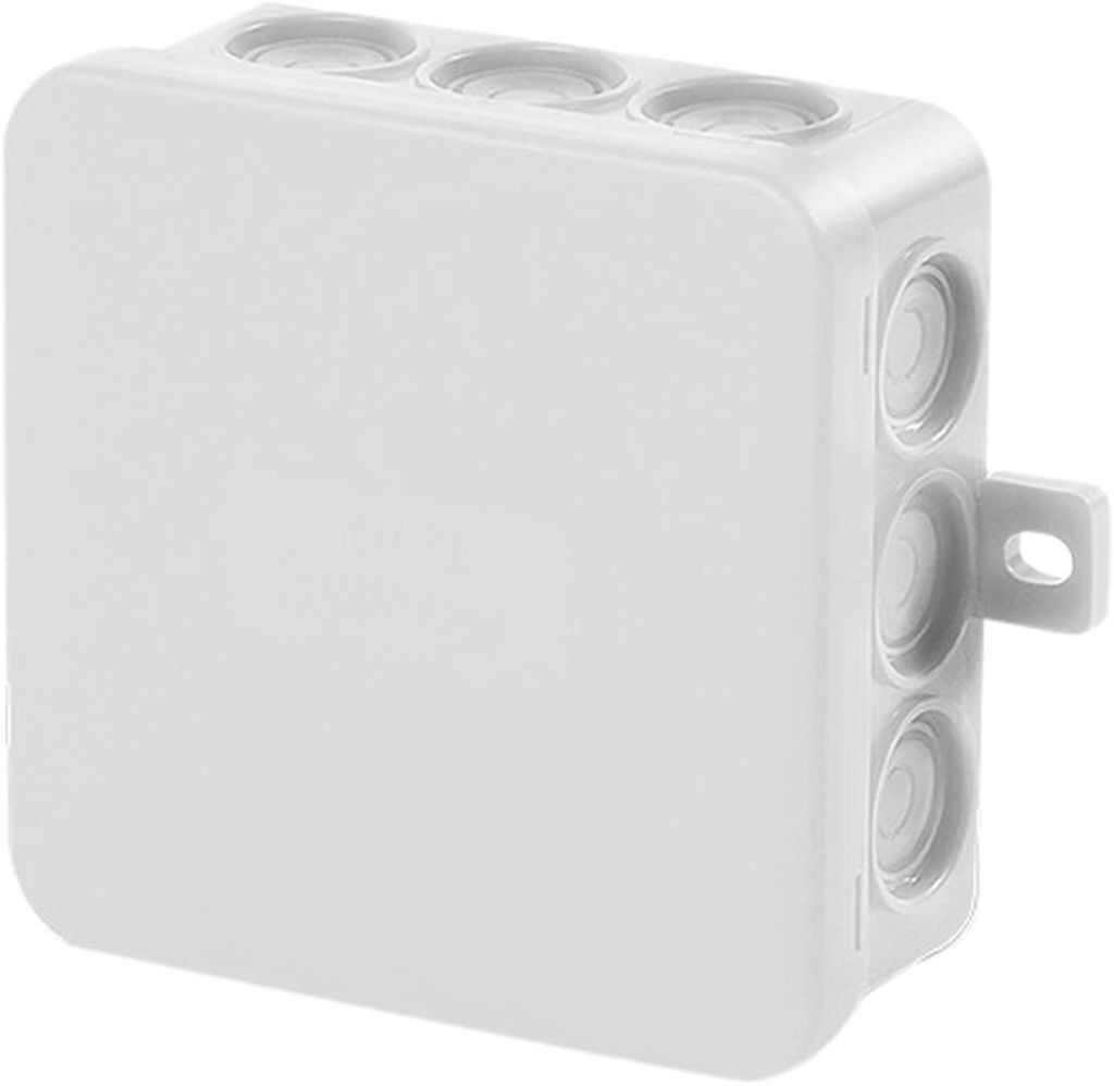 2 Stück f-tronic Feuchtraum-Abzweigkasten IP54, 85x85x40mm, grau, E113