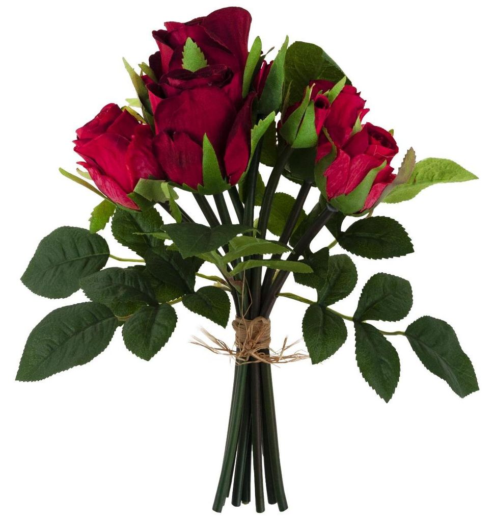 Rose Rosen Bouquet Dicke Künstliche Blumen Lebensechte