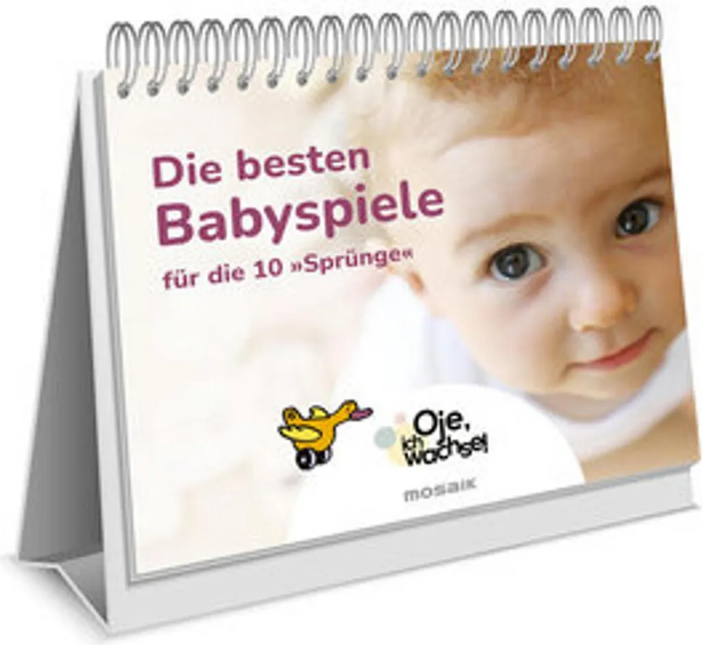 Livre d'éveil bébé Oje ich wachse avec jeux et activités motrices
