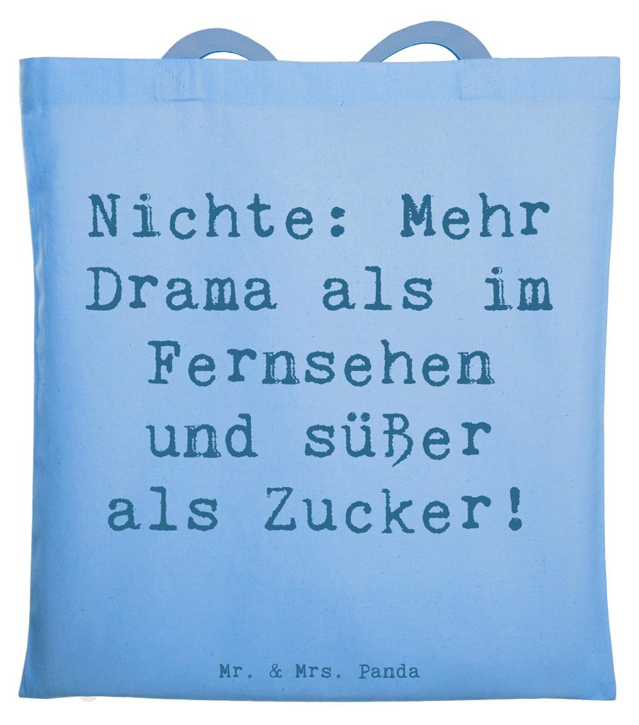 Mr. & Mrs. Panda canvas tasche Spruch Nichte Freude - Sky Produktbild 