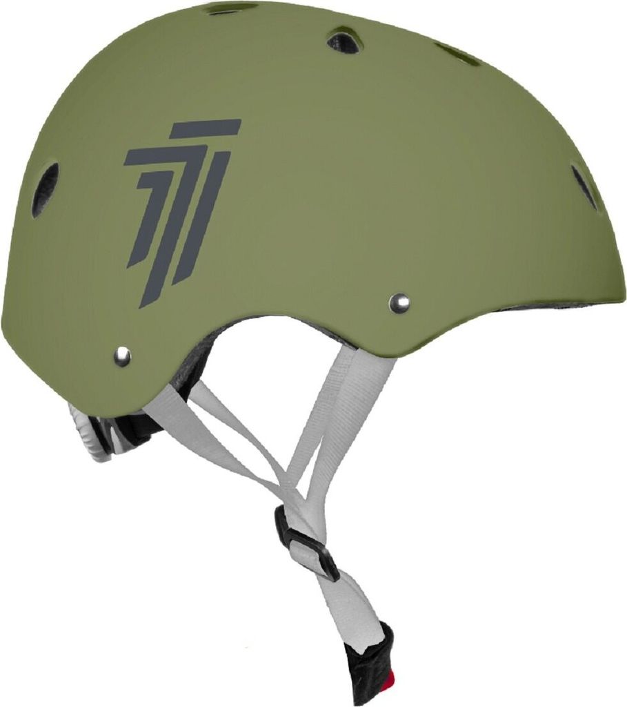7-Brand Sporthelm Army Grün Sicher & Leicht für Fahrrad & Skaten 52-56 cm