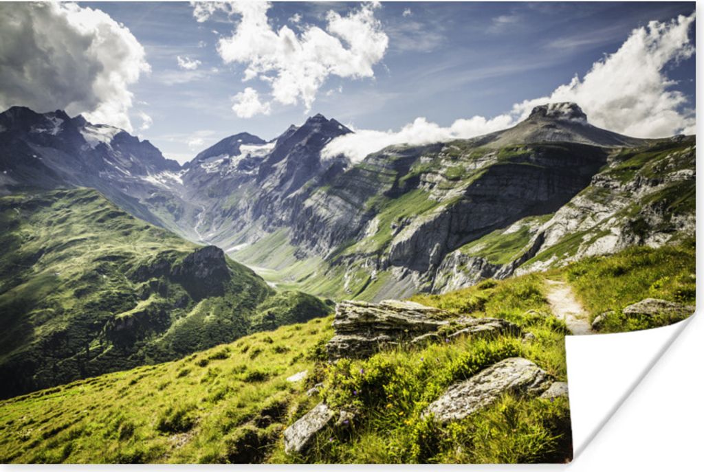 MuchoWow Poster Berglandschaft in einer Schweizer Landschaft 90x60 cm - Schlafzimmer