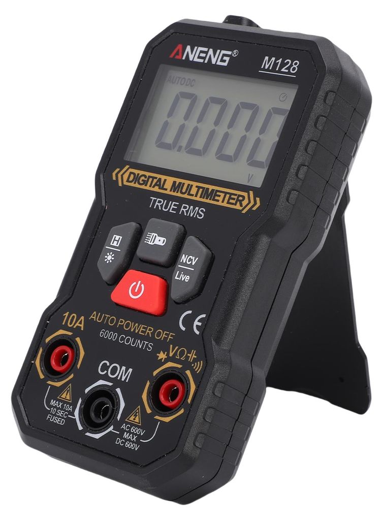 Digitalmultimeter, 6000 Zählstufen, Wechselstrom- und Gleichstrom-Spannungsmesser mit NCV, Datenhaltefunktion, automatischer Abschaltung, misst St...