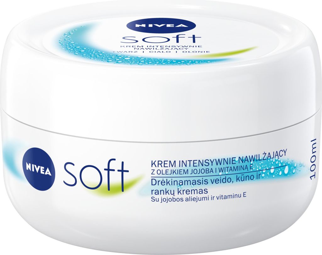 NIVEA SOFT Intensive Feuchtigkeitscreme Gesicht Körper Hände 100 ml