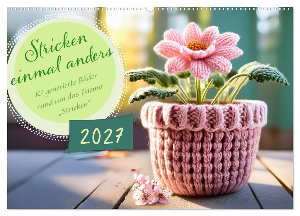 Stricken einmal anders (Wandkalender 2027 DIN A2 quer), CALVENDO Monatskalender