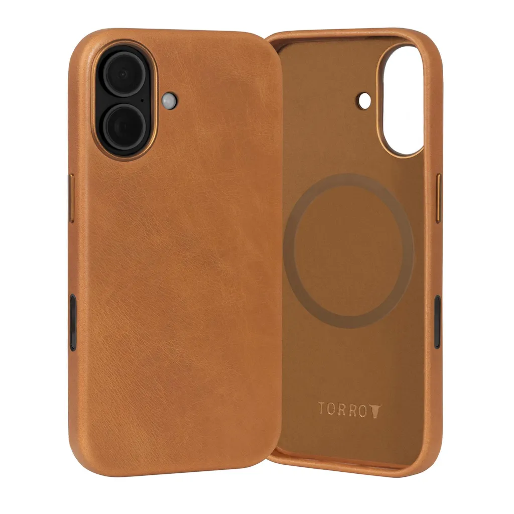 Custodia iPhone 17 TORRO Bumper Pelle Premium Marrone MagSafe