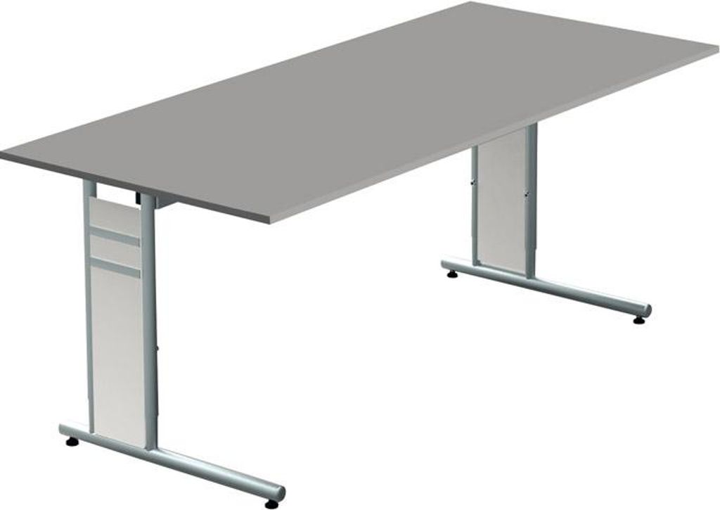 Schreibtisch C-Fuß 120x80x68-82 cm grafit