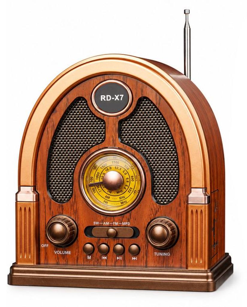 Retro Radio AM/FM/SW mit Bluetooth Lautsprecher – TWS Produktbild 