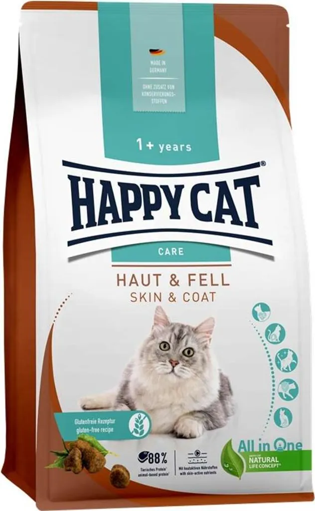 HappyCat Pelle & Pelo 1,3kg: Cura Naturale e Delicata per il tuo Gatto