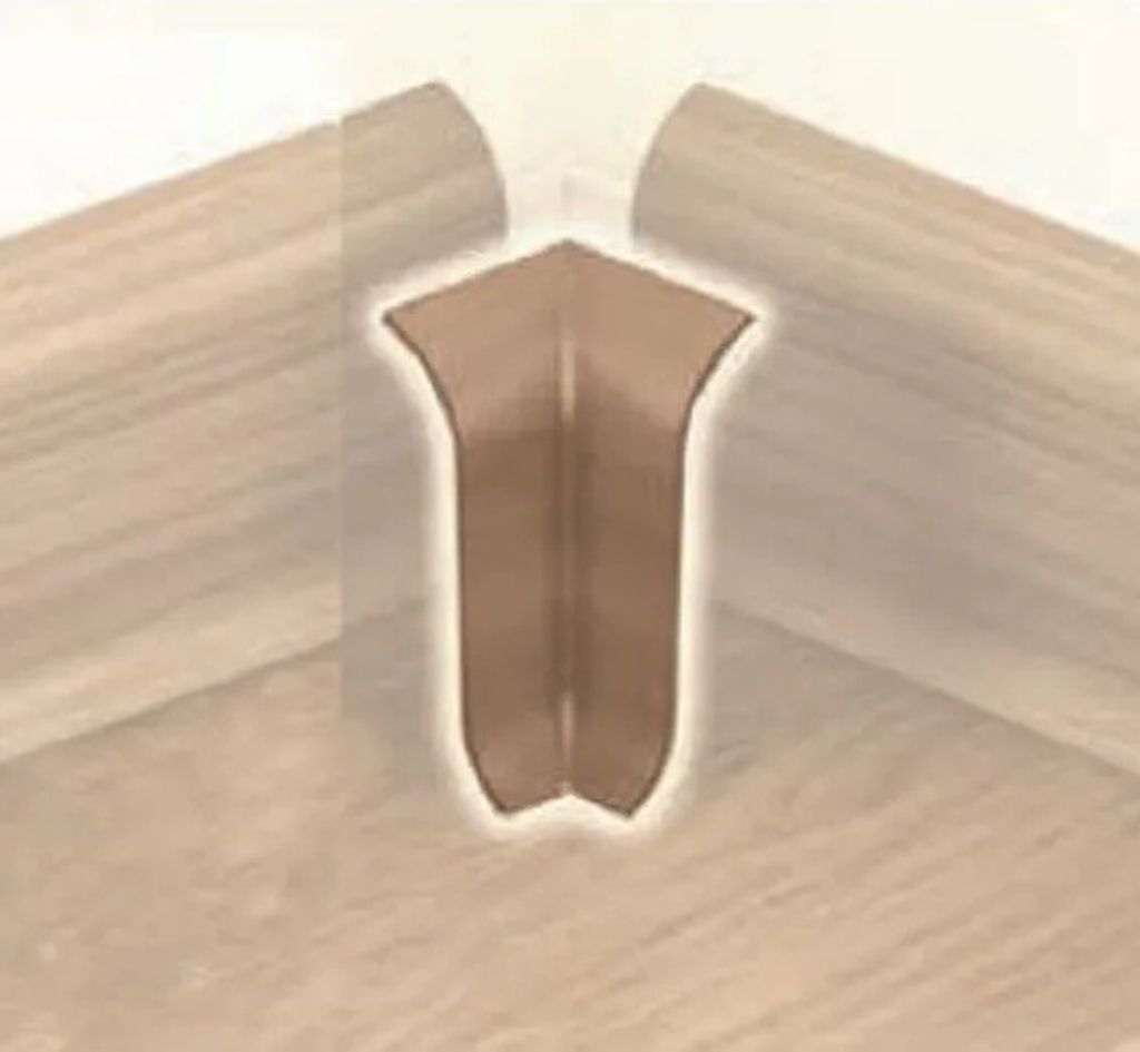 Aussenwinkel Für MDF Sockelleisten 10 x 58 x 400 mm Weiß Produktbild 