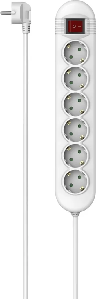 Hama 00223023 Multipresa 6 Posti Bianca 1.4m - Ciabatta Elettrica Sicura