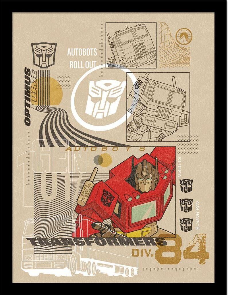 Transformers - Gerahmtes Poster "Autobot Roll Out" PM11291 (40 cm x 30 cm) (Bunt)