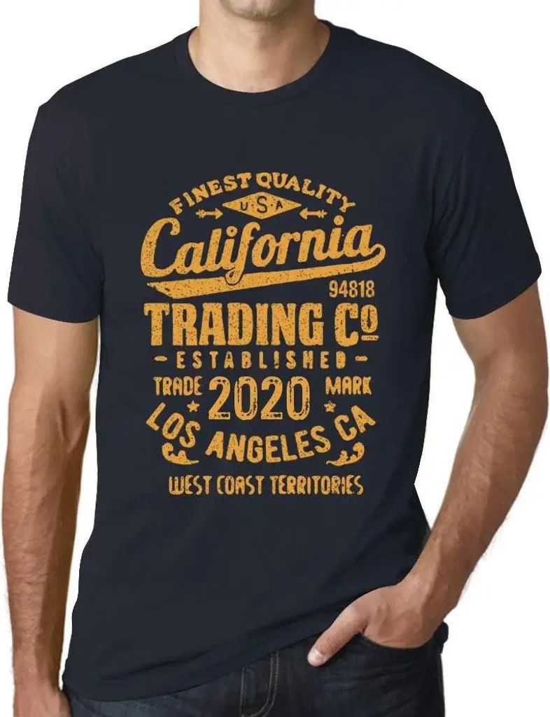 Herren Grafik T-Shirt Handel in Kalifornien seit 2020 – California Trading Since 2020 – Geschenk 4. Geburtstag Jahrestag 4 Jahre Jubiläum 4 J...