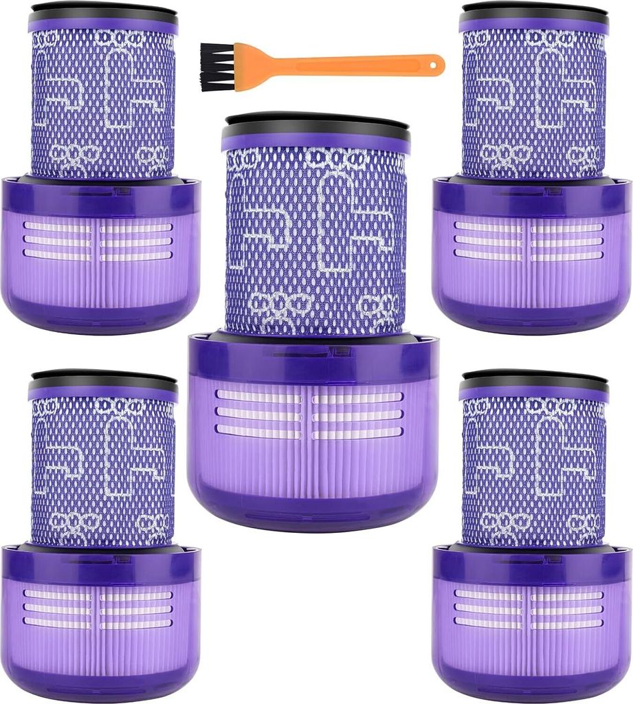 (5 Stück) Ersatz-HEPA-Filter, kompatibel mit Dyson V12 Slim Absolute/Complete/Motorhead/Absolute +/ Extra Staubsauger, ersetzen Sie Teile-Nr. 9715...